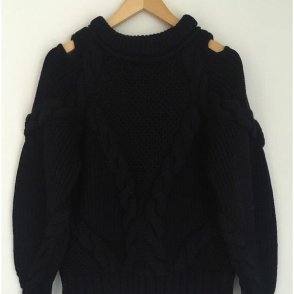 Alexander McQueen cold shoulder cable knit sweater - Picture 8 of 8